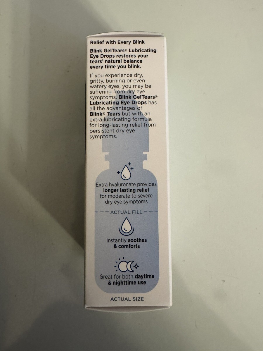 Blink Gel Tears Lubricating Eye Drops - 34 oz. for sale online | eBay Blink Gel Tears Lubricating Eye Drops - 34 oz. for sale online | eBay