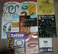 CHOICE Beading & Chain Jewelry Instruction booklets & Braiding Plate (Aa23)