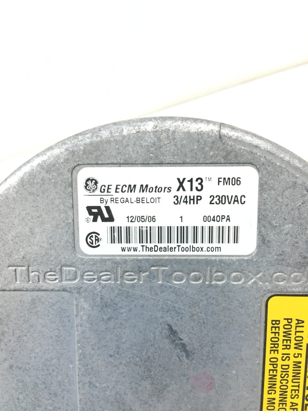 GE X13 ECM FM06 230VAC 3/4HP Module ONLY CCW Lead End rotation used # ...