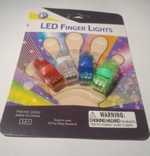 LED FINGER LIGHTS DIFFERENT COLORS FUN FOR KIDS Night Target NEW Lot -3