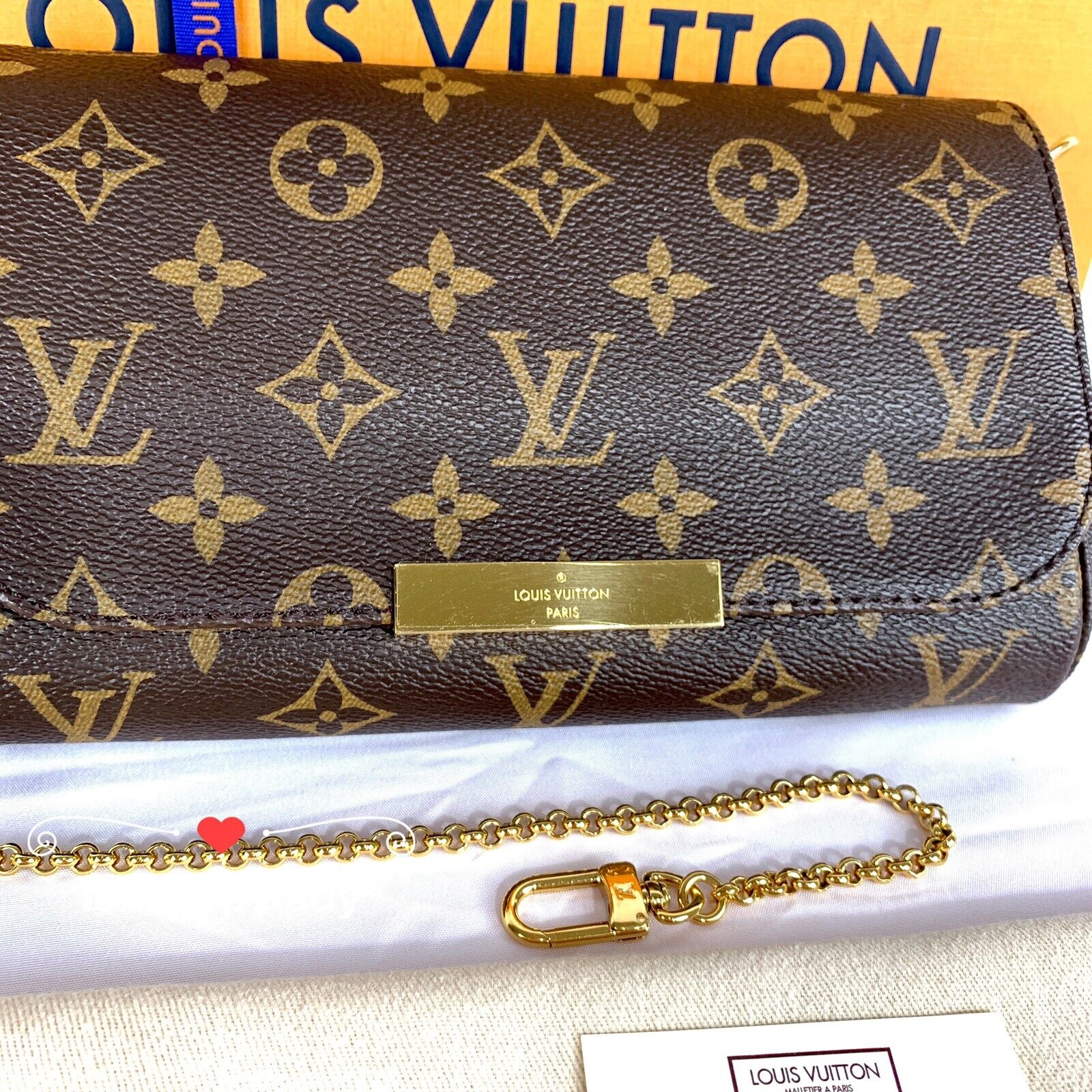 🔥LOUIS VUITTON Favorite MM Monogram Crossbody Bag- FRANCE❤️RARE GIFT!