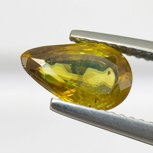 2.08ct Sphene Titanite Yellow Green Pear Cut Facet Natural Gem From Madagascar - Picture 1 of 4