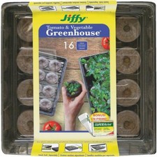 (11)-Jiffy 16 celdas 11 pulgadas de ancho x 11 pulgadas Kit de invernadero de iniciación de semillas Superthrive
