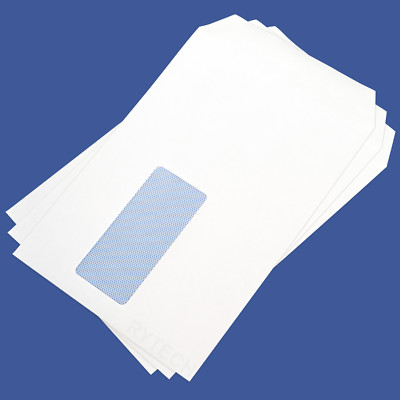 1000 x weiße C5 Fenster Umschläge selbstklebend 90GSM blickdicht Brief Qualität Box A5