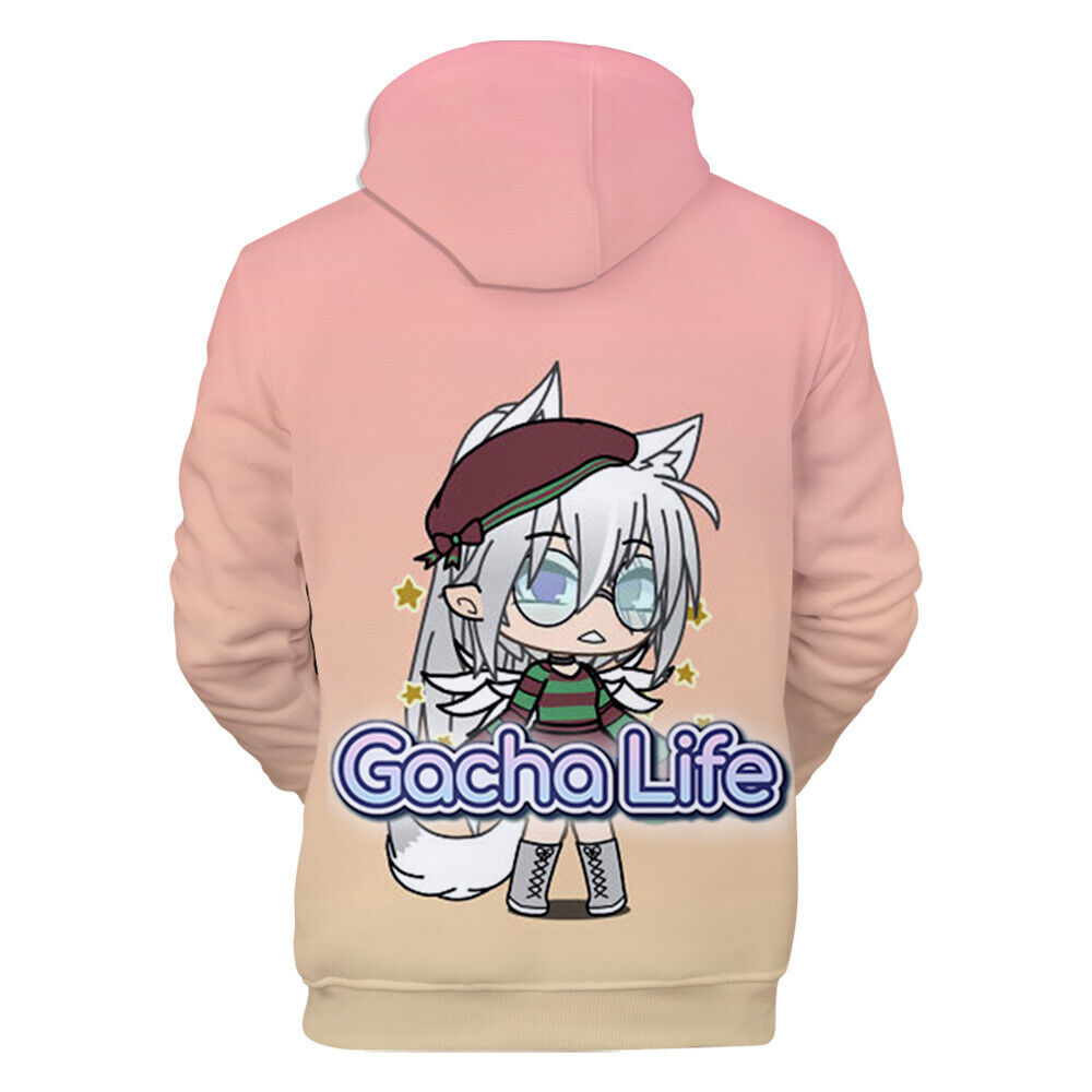 New Gacha Life Hoodie Homens / Mulheres 3D Zíper Suéter Meninos Meninos E  Chlidren Street Bonito Hoody Gacha Life Sweatshirt Roupas De $241,86