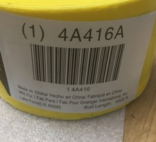 NEW Yellow Black Caution Tape Rolls 1000Ft, 3" Width 4A416A