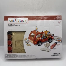 Crealtology 3D Craft Kit Thanksgiving Car Makes 1 Contents 33 Wood shapes Age 8+