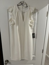 Vince Camuto Womens Size 8 Ivory Cocktail Formal Dress. NWT