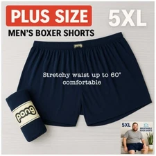 5XL Boxer Man Plus Size Waist 40"-60” Male Comfortable Breathable Stretchy Soft