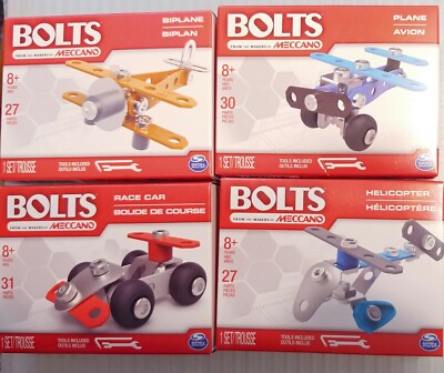 Meccano Spin Master Bolts Complete Building Sets Lot Includes