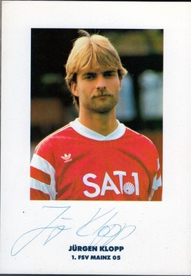 Jürgen Klopp Autogrammkarte FSV Mainz 05 1990-91 Original Signiert