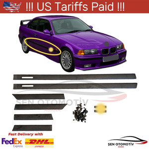 For BMW 1992-1998 E36 M3 Style COUPE 2Door BODY SIDE MOLDING Door MOULDING TRIM - Foto 11