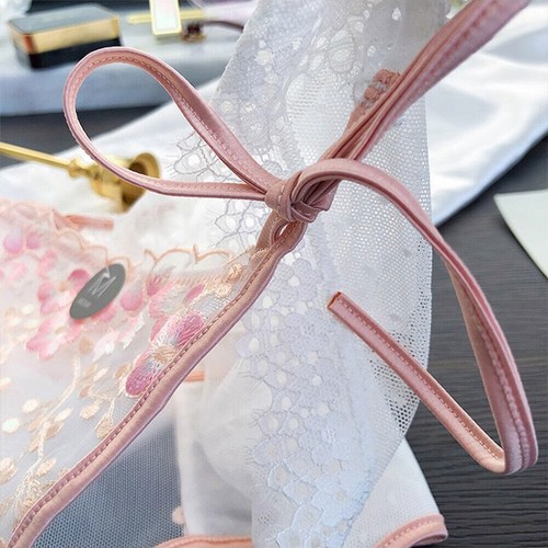 Ladies Lace Thong G-String Mesh Panties Knickers Lingerie Tie-Side Underwear - Foto 14 di 18