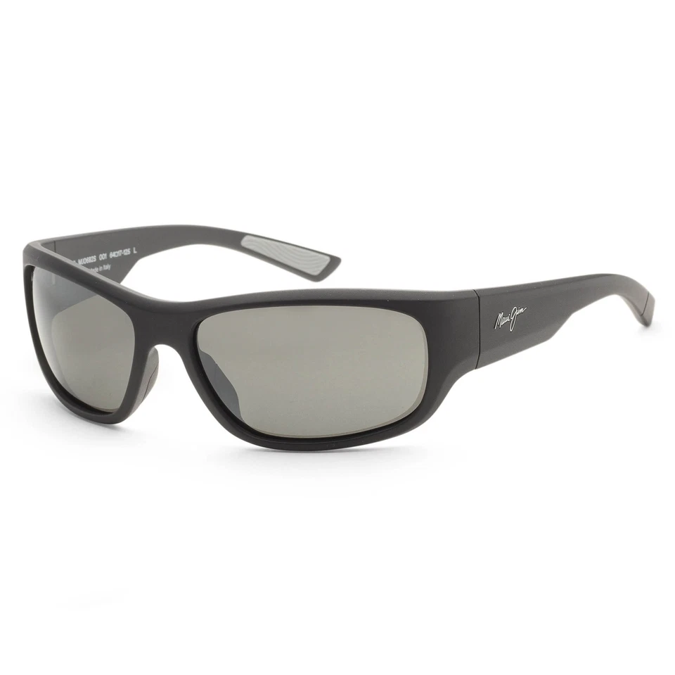 Óculos de sol Maui Jim masculino Maukele 64mm preto polarizado MJ0682S-001