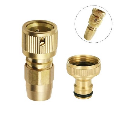 Expandable Garden Hose Repair Kit,Solid Brass Hose Quick Connect Fittings,3/4...