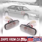 For Honda Accord Ex Dx 90-93 Side Marker Turn Signal Light Lamp Clear Lens Pair