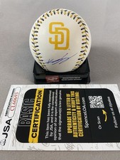 SAN DIEGO PADRES- KRUZ SCHOOLCRAFT AUTOGRAPH TEAM LOGO BASEBALL JSA CL60693