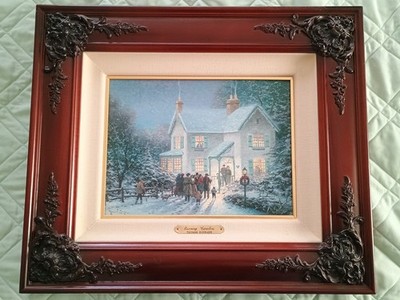 Thomas Kinkade Hand-Enhanced ''Evening Carolers'', LTD 1930/1960