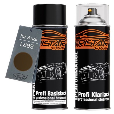 Autolack Spraydosen Set für Audi LS8S Karibubraun Metallic Basislack Klarlack