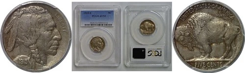 1915-S 5C Buffalo Nickel PCGS AU-53