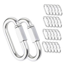 Quick Link Stainless Steel Quick Link Chain D Shape Locking 5/32 inch 20Packs 