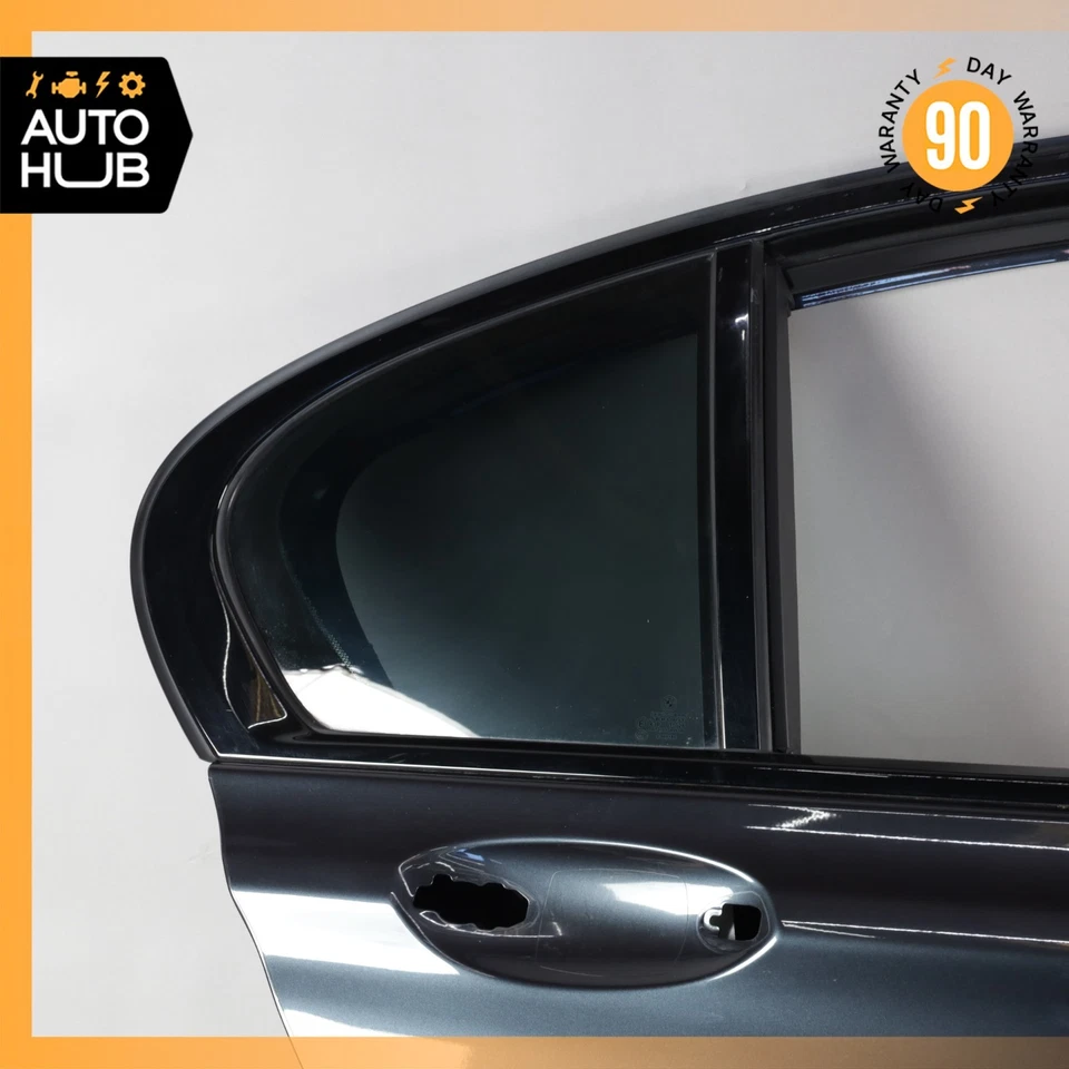 Carcasa de puerta trasera derecha del lado del pasajero 16-22 BMW G12 740Li azul Singapur OEM Foto 4 de 4