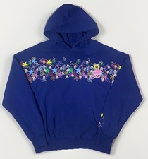 Unisex M -Spongebob Jellyfish Festival Blue Pullover Hoodie Nickelodeon NWT