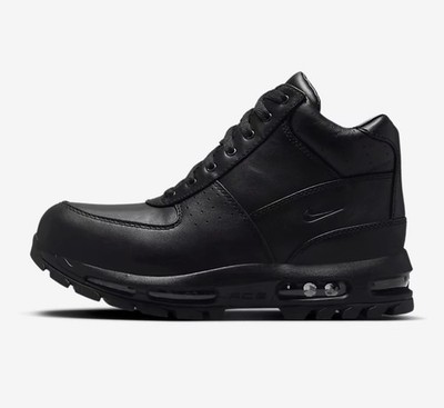 Nike Air Max Goadome Men s Black Leather Boots/Shoes Size 10.5 Black/Black/Black