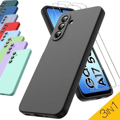 MEINCOVER | FULL BODY COVER SILIKON SCHUTZHÜLLE Handy Hülle / 2 x 9H Glas für Samsung Galaxy A17 A16 A15 5G Schutz Silikon Case