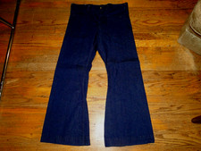Vintage seafarer us navy denim Jeans Indigo Dungarees Work Pants Trousers 34X30