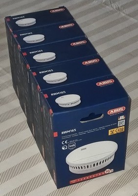5 Stück ABUS Funk-Rauchwarnmelder RWM165 OVP