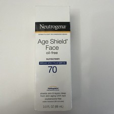Neutrogena Age Shield Face Oil Free Sunscreen SPF 70 3.0 oz New