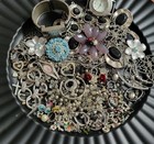 HUGE Lot 115pc Vintage - Now RHINESTONE Jewelry WEAR Repair ARTS & Crafts LQQK  — photo 10