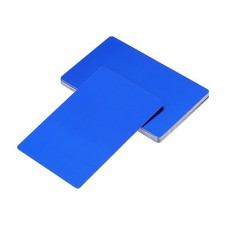 8Pcs Anodized Aluminum Business Card 0.8mm Laser Engrave Name Card Blue