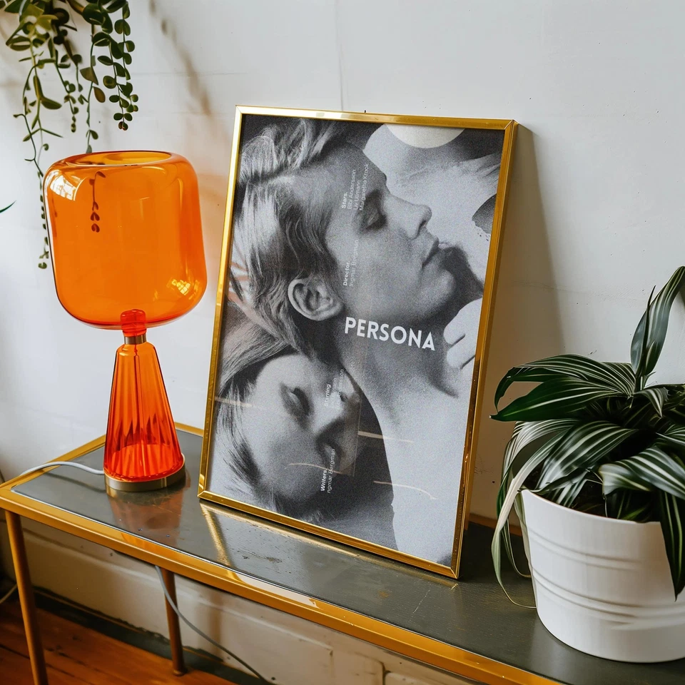 女神异闻录 1966 年电影海报英格玛·伯格曼艺术 Liv Ullmann Bibi Andersson 印刷品 — 第 4/4 张图片