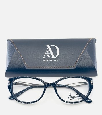 MAGGIE ROUFF MR716 C1 Black Womens Cat Eye Full Rim Eyeglasses 53-17-135 B:37