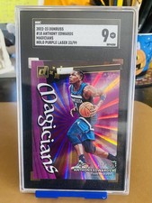 Anthony Edwards 2022-23 Dontuss Magicians Purple Holo Laser /99 SGC 9 🔥