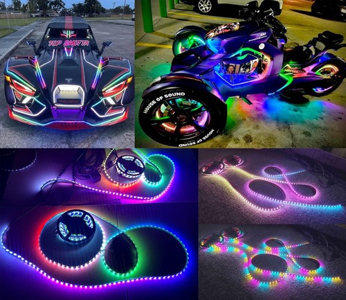 Color Contacts Price 16x 4FT Flexible Clear Dynamic Dream Color LED Light Strips Underglow ...