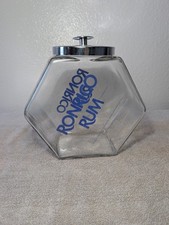 Ronrico Ron Licor Tienda Punta de Vidrio Tarro Pecera Pajita Soporte Expositor con Tapa #1
