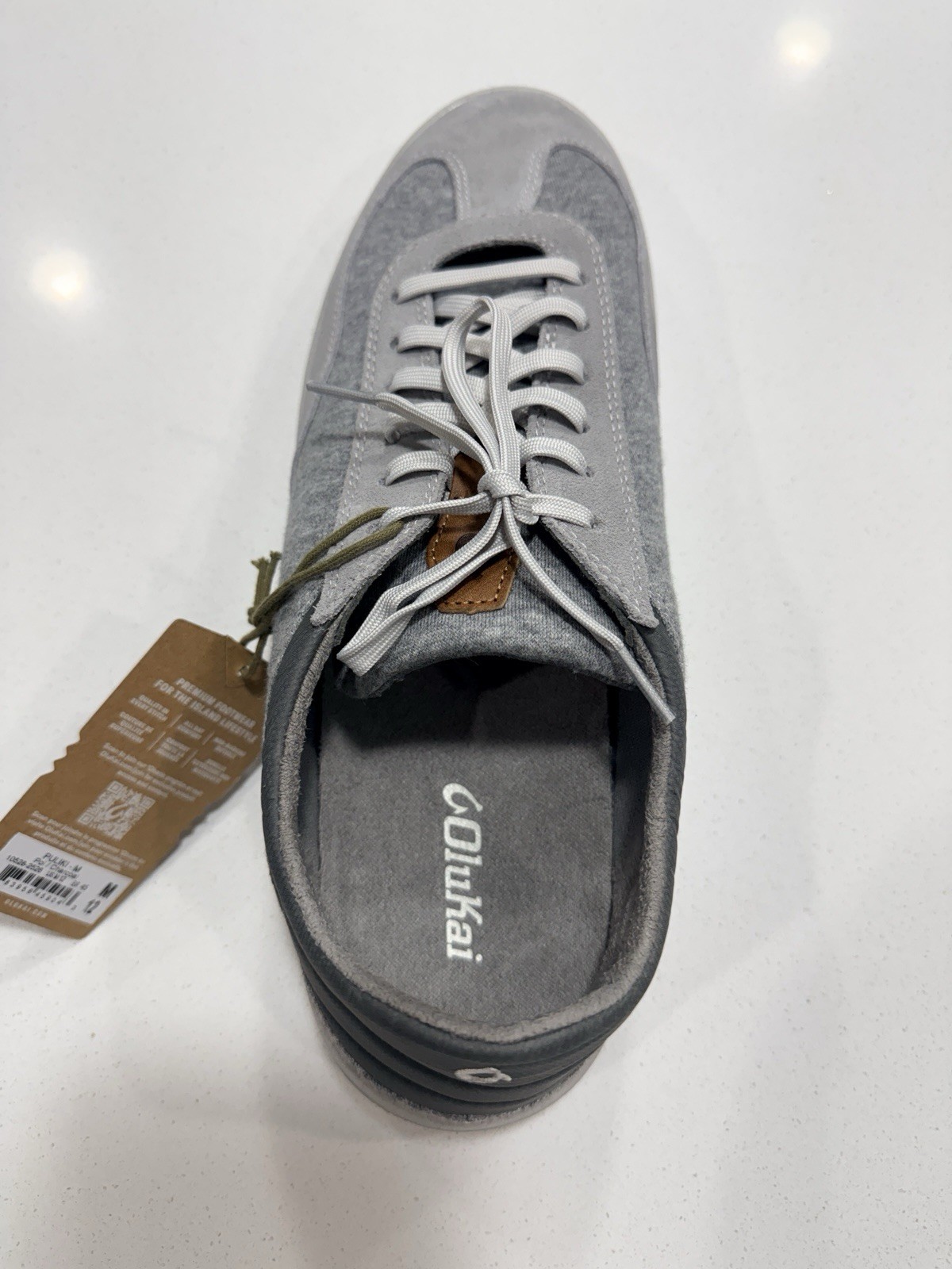 Olukai Men’s Punini Shoes In Poi / Charcoal Size 12 US MSRP $140