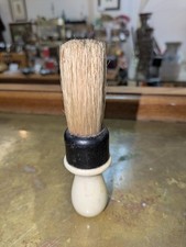 Rubber Set 200-3 Shaving Brush White Handle Black Collar Made in U.S.A.