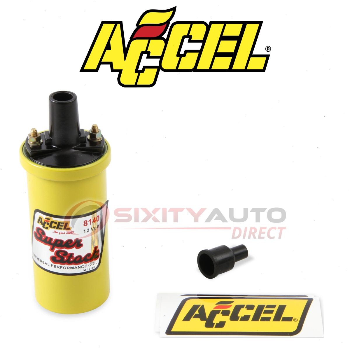ACCEL Ignition Coil for 1964-1985 Ford Mustang 2.3L 2.8L 3.3L 3.8L 4.1L 4.2L ei