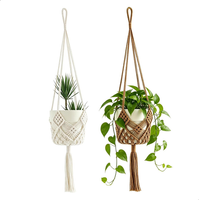 2 StüCk Makramee Blumenampel,Boho Deko Blumenampel HäNgend Innen Und AußEn,Pflan