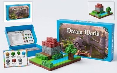 208 Pcs Magnetic Blocks Cubes Pixel Building Toy Minecraft Style World STEM Set