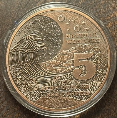 5 Oz AVPD .999 Copper Grand Canyon Colorized Round - Natural