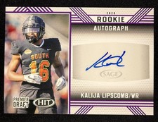 2020 SAGE HIT #A6 Kalija Lipscomb Rookie Autographs Purple Auto