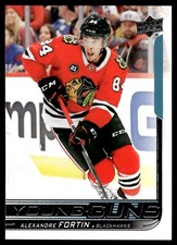 2018-19 Upper Deck Young Guns Alexandre Fortin Rookie Chicago Blackhawks #490