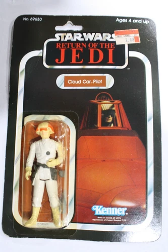 Star Wars Vintage Kenner MOC Cloud Car Pilot 65 back Card ROTJ
