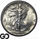 1943 Walking Liberty Half Dollar, Frosty Choice BU++