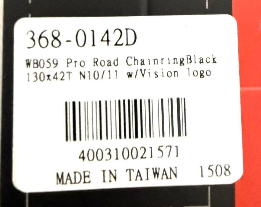 FSA Vision Aero TT Road Bike Chainring 130 BCD 5 -Bolt  42T 10-11 Speed  WB059 - Image 3 of 4